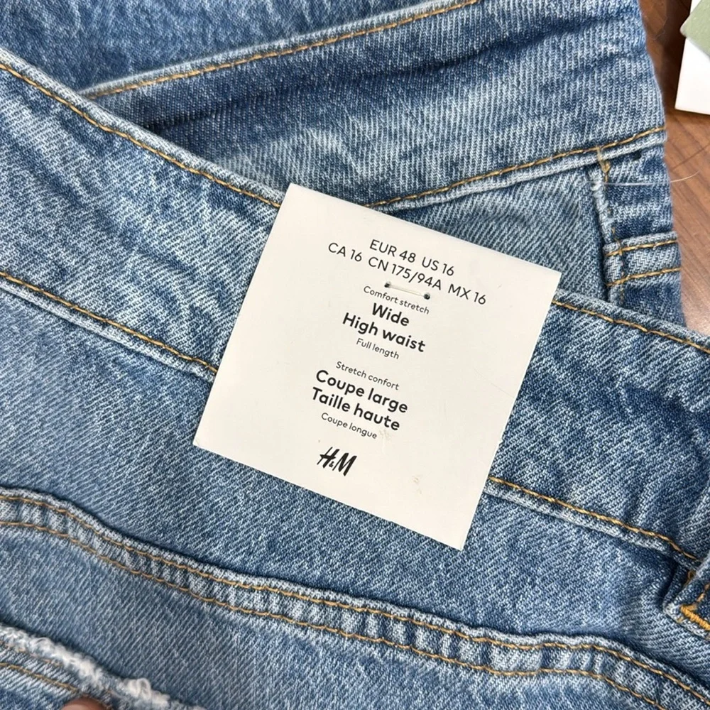 H&M Blue Flare & Wide Leg Jeans - Picture 5 of 6